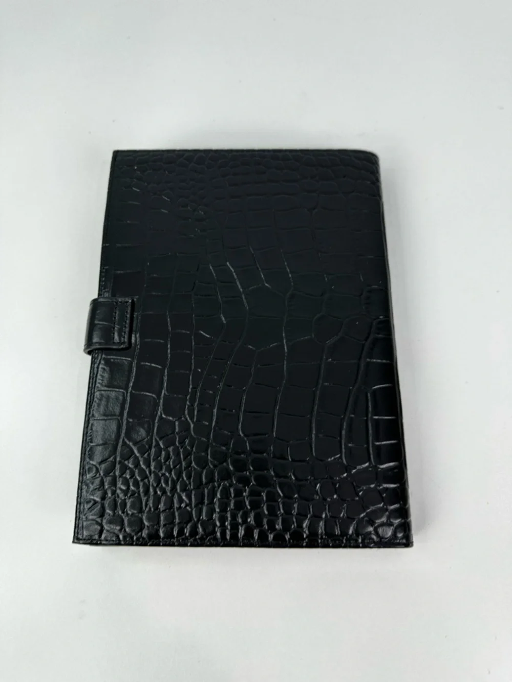 Black Croc Embossed A5 Planner with Four Wirebound Notebooks Snap Closure